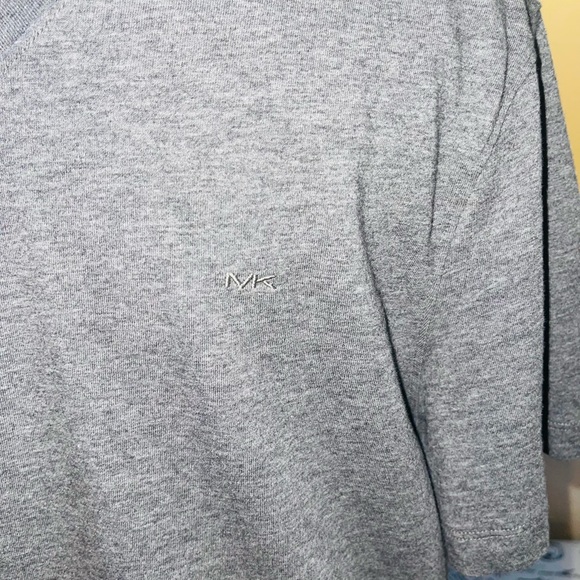 NWOT - Michael kors men's solid gray V-Neck T-Shirt. - Picture 2 of 3